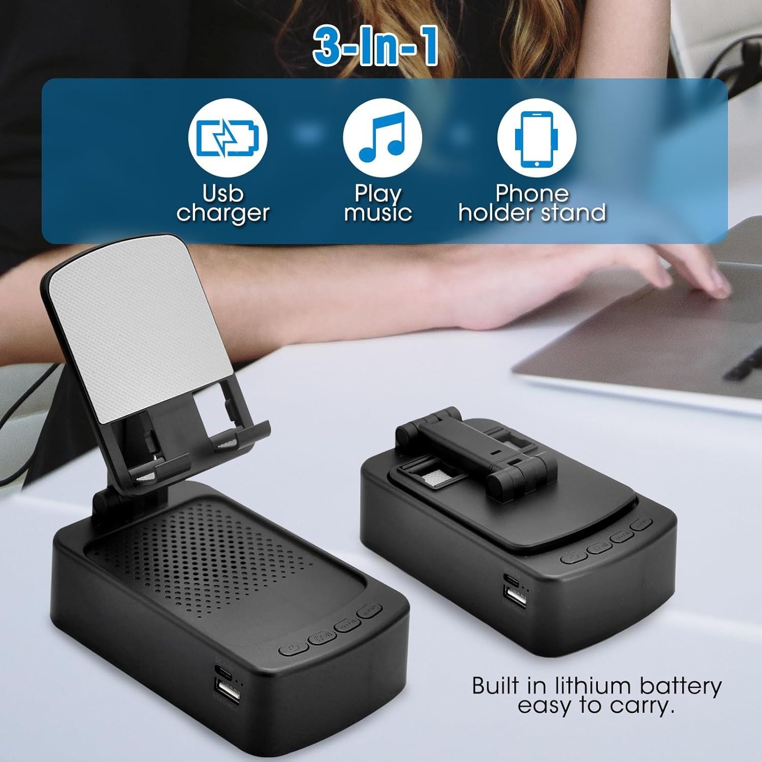 Digital Led Wireless Charger Speaker